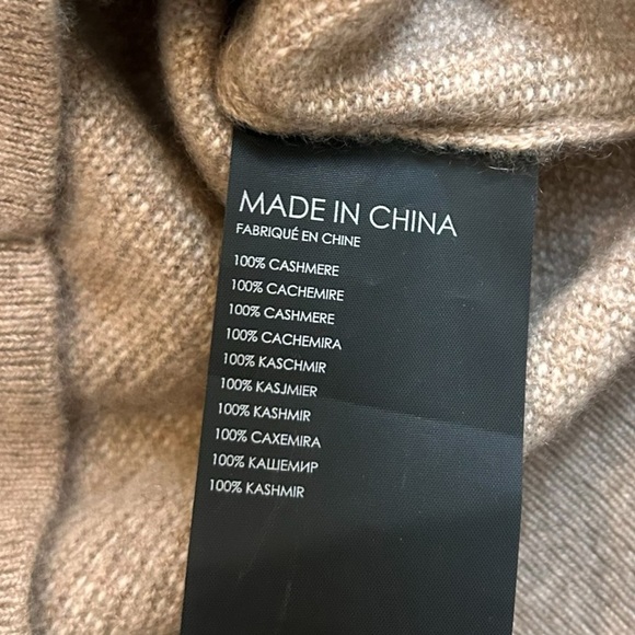 Club Monaco Women's Tan Neutral Cashmere Crew Neck Sweater-Size Small - Picture 10 of 10